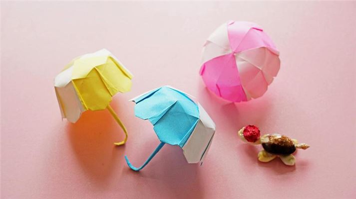手工折紙小傘制作教程：用紙和心情，DIY一把小傘(1)