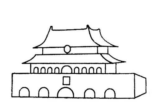 簡(jiǎn)單易學(xué)的天安門(mén)簡(jiǎn)筆畫(huà)
