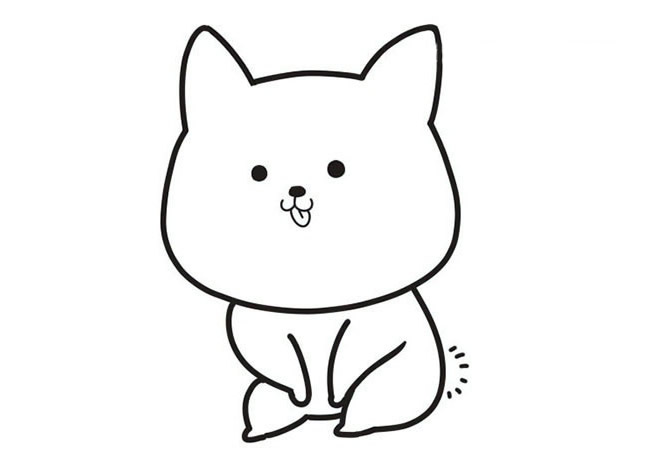 可愛的柯基犬簡筆畫步驟