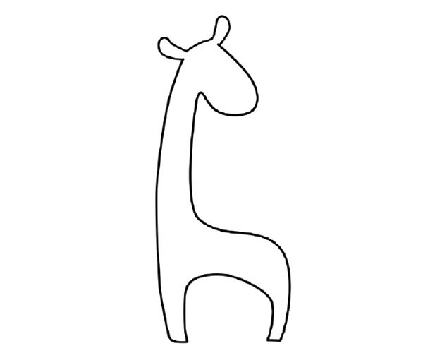 草地上的長(zhǎng)頸鹿簡(jiǎn)筆畫步驟