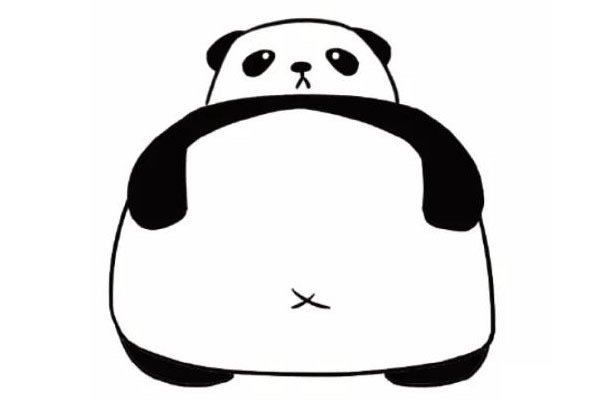 大肚子熊貓簡筆畫