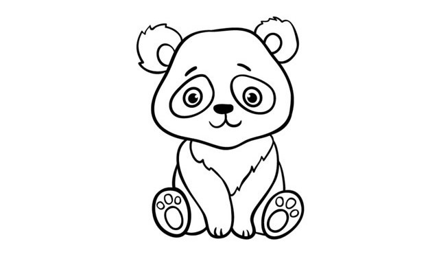 簡單的卡通大熊貓怎么畫